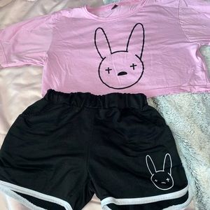 bad bunny pajama set